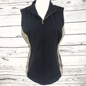 EP Pro Black & Gold Golf Vest